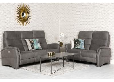 3 Seater Fixed - Grey Fabric